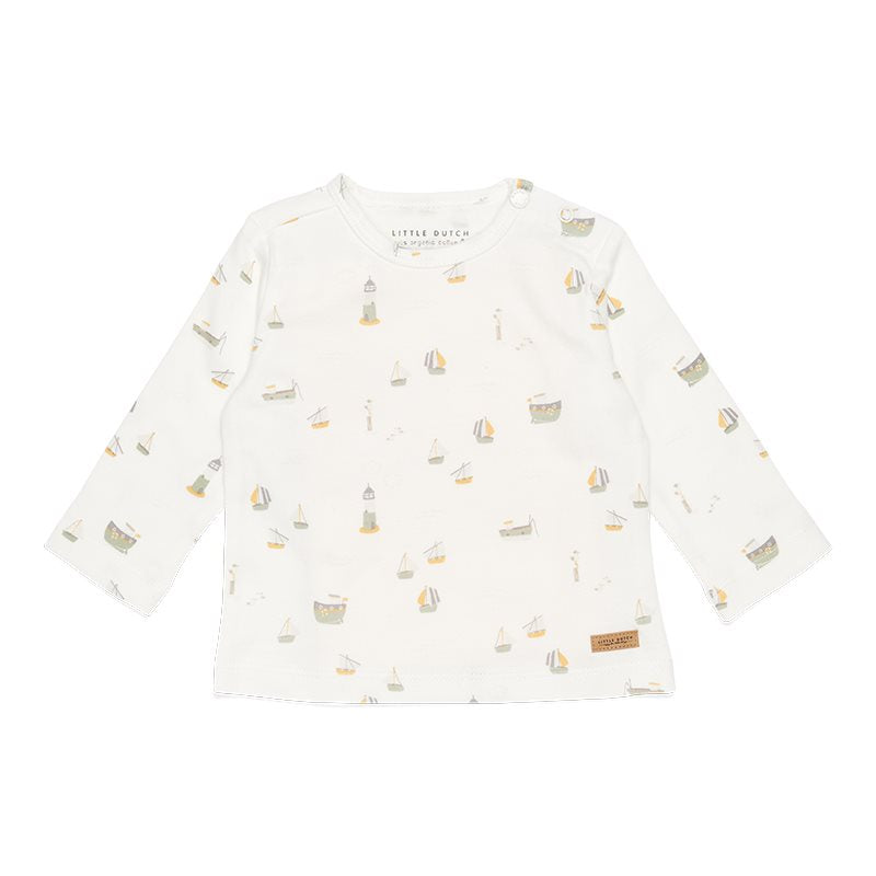 LITTLE DUTCH - T-Shirt Langärmlig Sailors Bay White