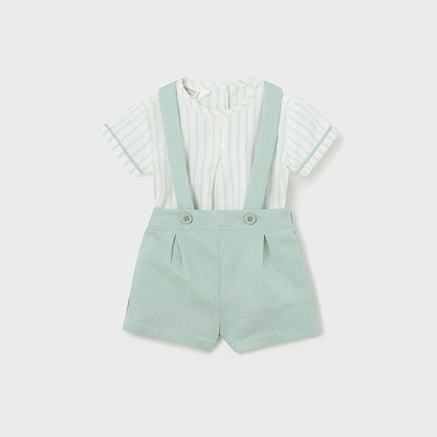 Mayoral Set Baby Leinen 1217 052 blau-grün