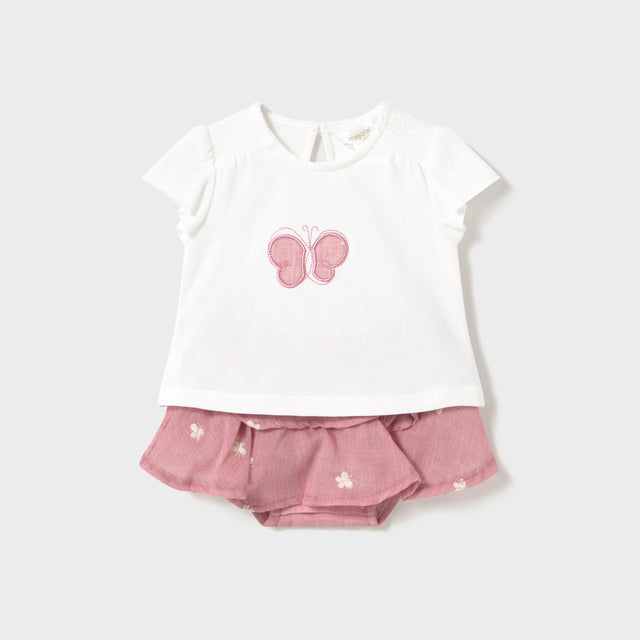 Mayoral Babygirl Set Shirt und Rock 1853 014 Hibiskus