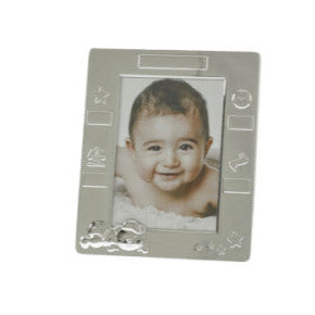 NORDISK DESIGN - Bilderrahmen Baby versilbert personalisierbar