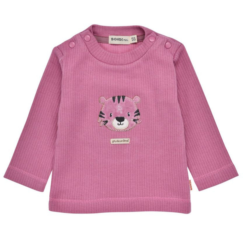 Bondi Babygirl langarm T-Shirt mit Tigerkopf Muster 94076