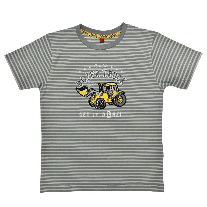 Bondi T-Shirt Bulldozer 33230 gestreift khaki/olive