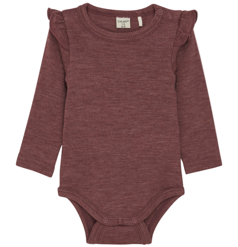 CelaVi Merino Baby Body 330558 4892 wild ginger melange
