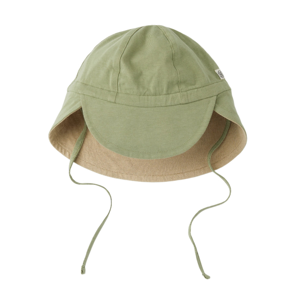 Cloby Wende-Sonnenhut mit UV-Schut UPF50+ olive green sandy beach