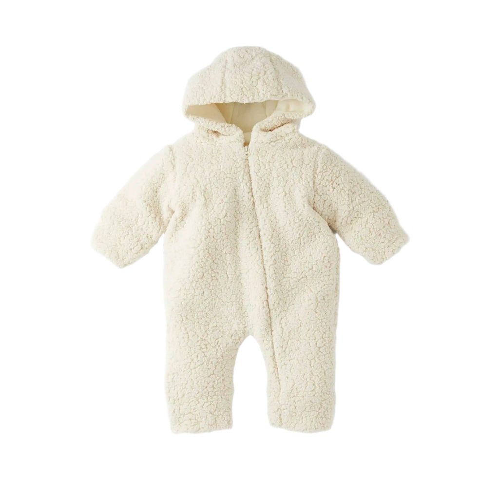 Cloby Teddy Strampler Overall Baby Off-White