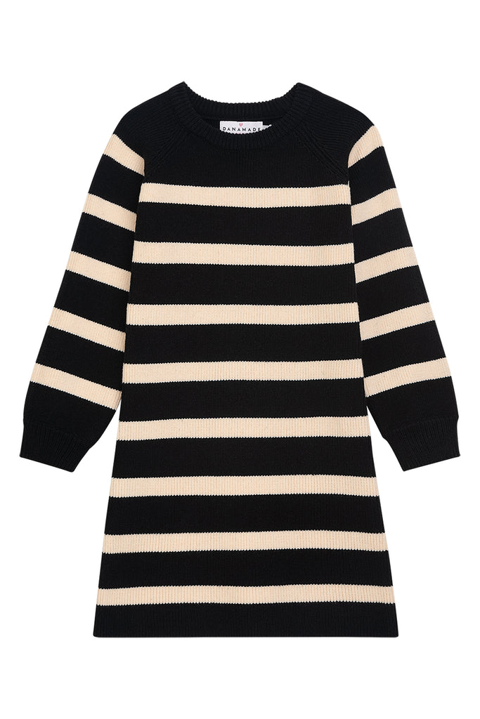 Danamade_Kleid_DZelda_Schwarz_gestreift_Mutter-Tocher_
