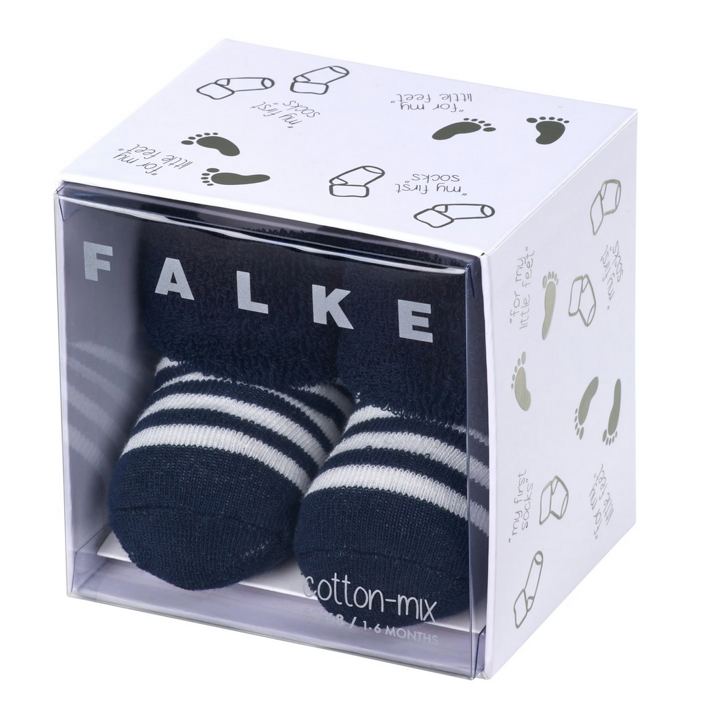 Falke Babysocken Geschenkbox Erstlinge blau gestreift 10040 6120