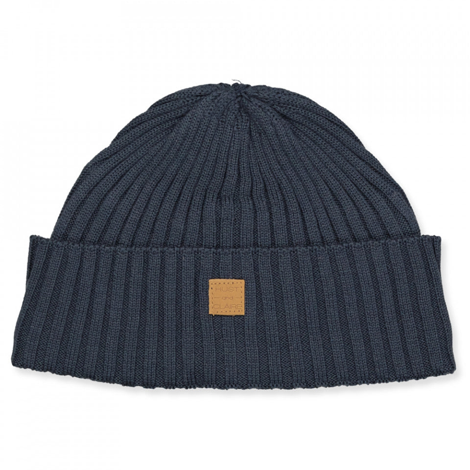 HUST & CLAIRE - Mütze Fister Merino Wolle Navy