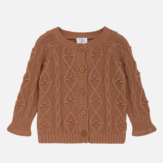 Hust & Claire Babystrickjacke Zopfmuster 34010