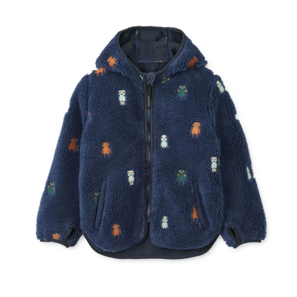 Liewood Fleecejacke Mara LW18920 Robots Indigo Blue 2187