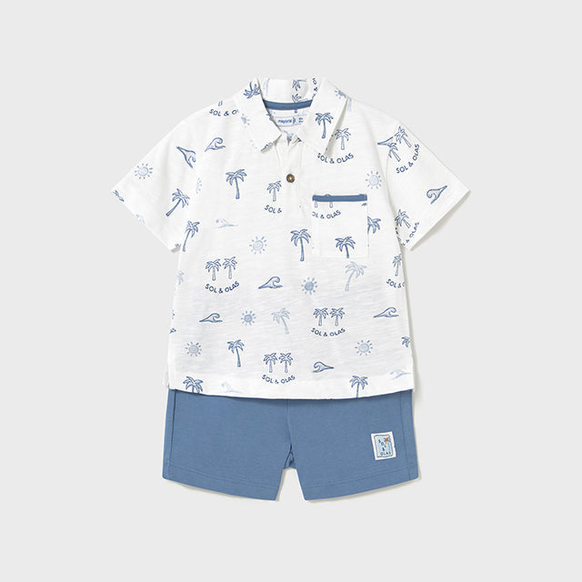 Mayoral BabyboySet Shorts und Poloshirt 1657 Capri 035