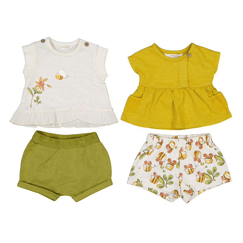 Mayoral Babygirl Set 4-teilig Baumwolle 1664 Olive 033