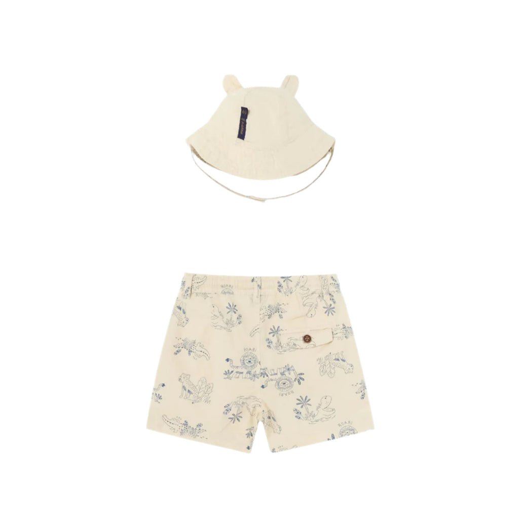 Mayoral Babyboy Set Bermuda mit Mütze wendbar 1249 027 creme