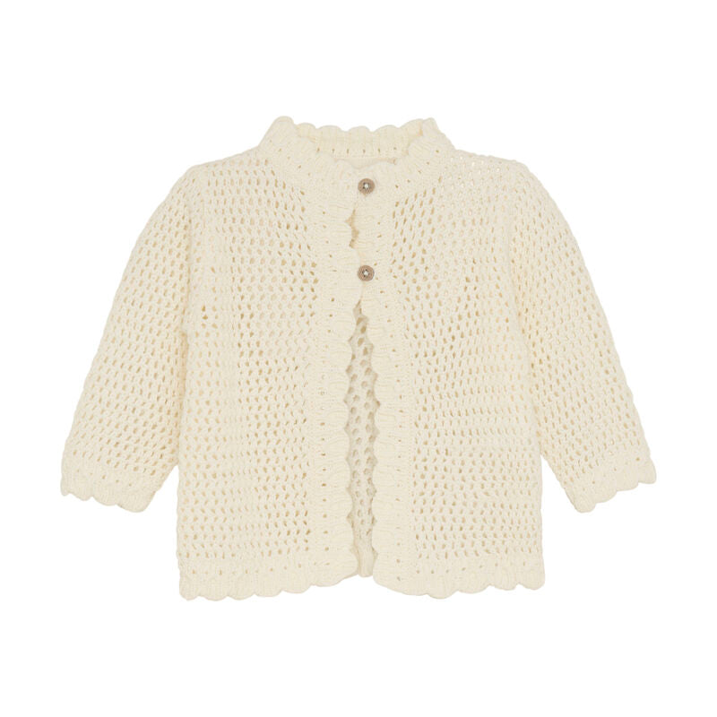 Minymo Cardigan Strickjacke Babygirl 113819 1110 marshmallow white