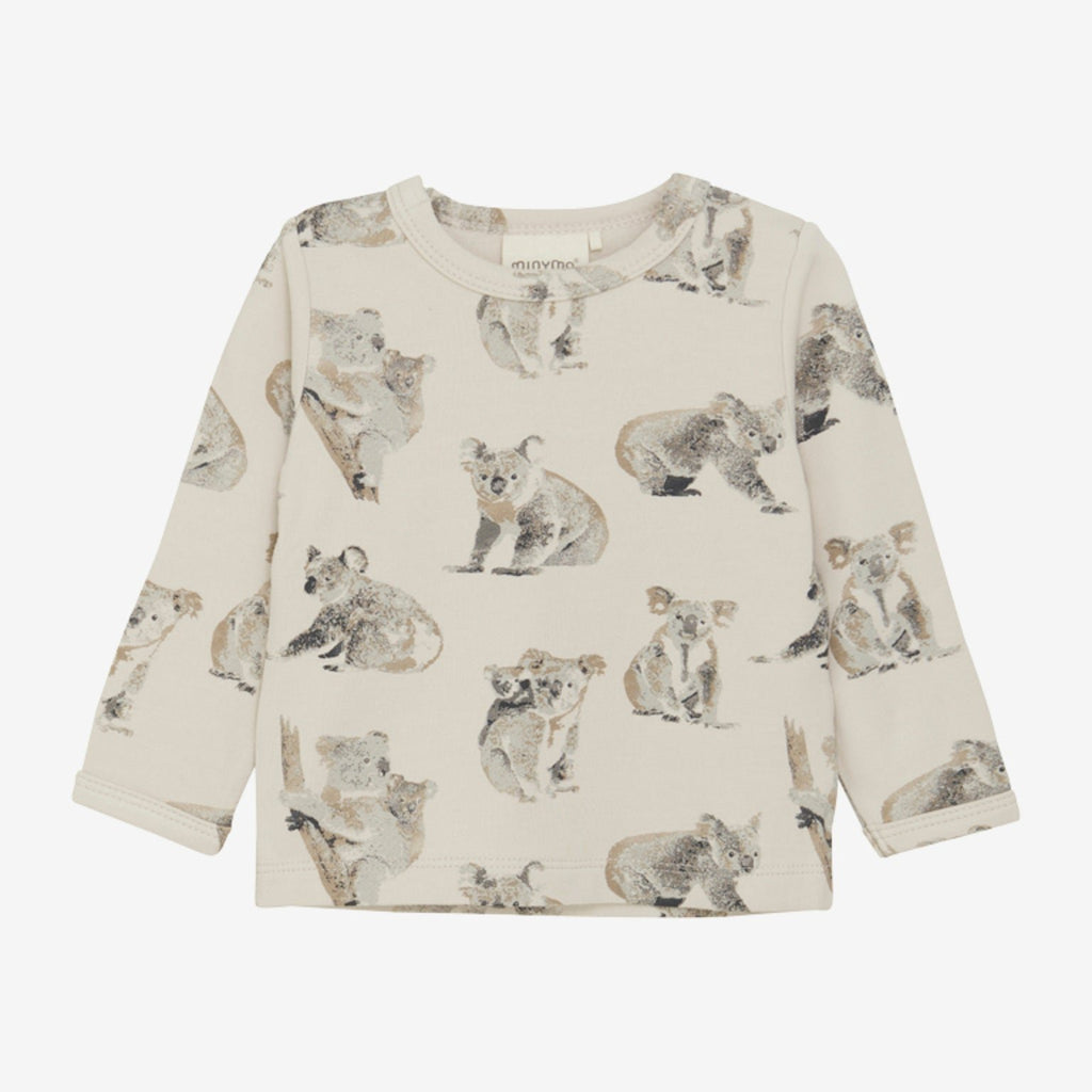 Minymo Baby T-Shirt Panda Bär 113641 1040 Moonbeam
