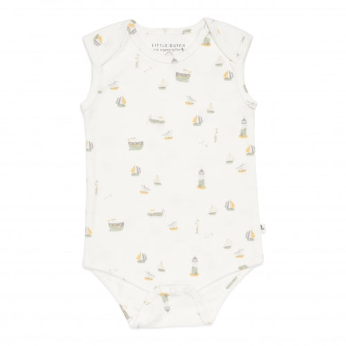 LITTLE DUTCH - Body Ärmellos Sailors Bay Weiss