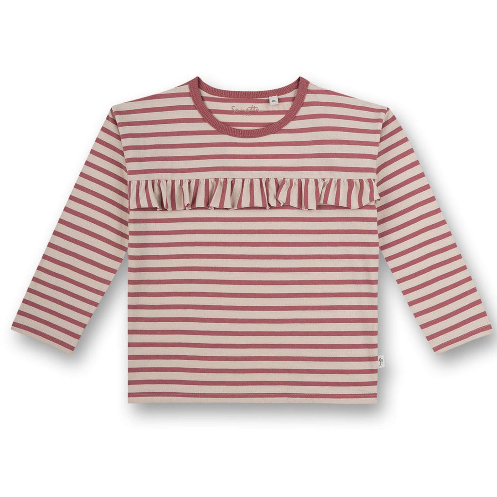 Sanetta Mädchen-Shirt langarm Rosa Ringel 10622
