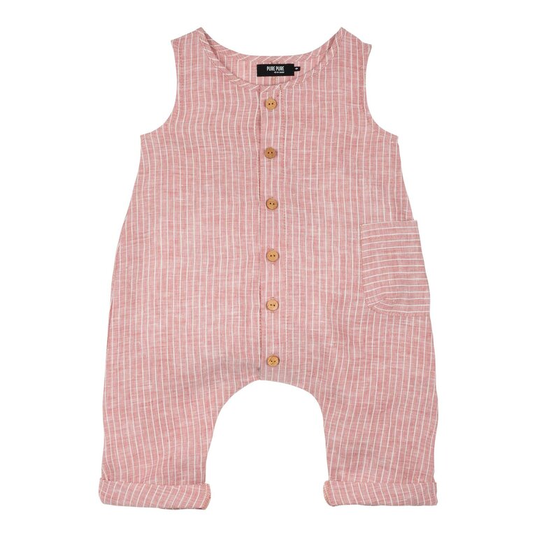 PURE PURE - Latzhose Jumper Leinen Faded Rose