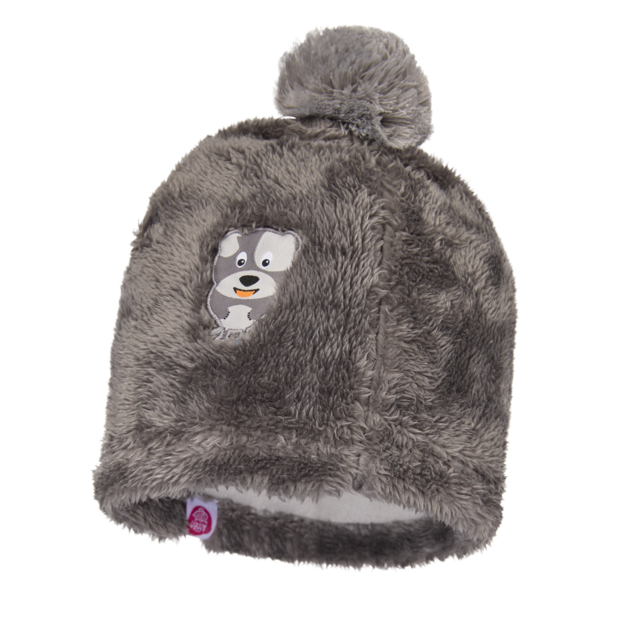 AFFENZAHN - Mütze Hund recyceltes Fleece grey