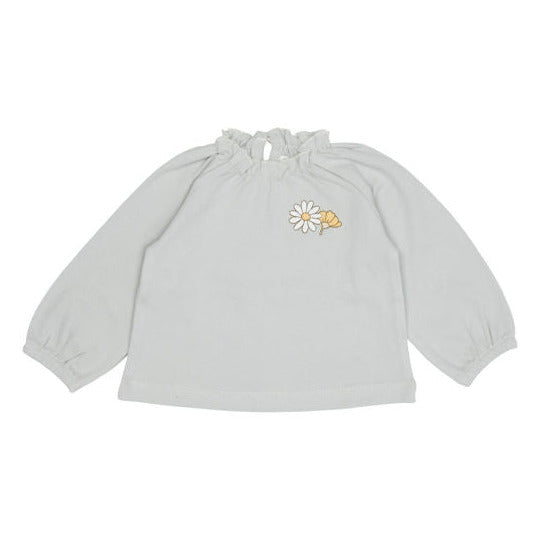 Little Dutch Camiseta de manga larga con bordado verde