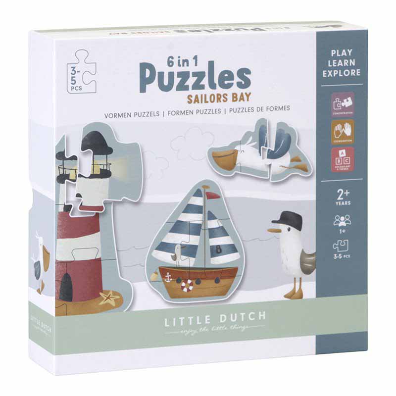 LITTLE DUTCH - Puzzle 6 in 1 Sailors Bay FSC LD4761 DSC
