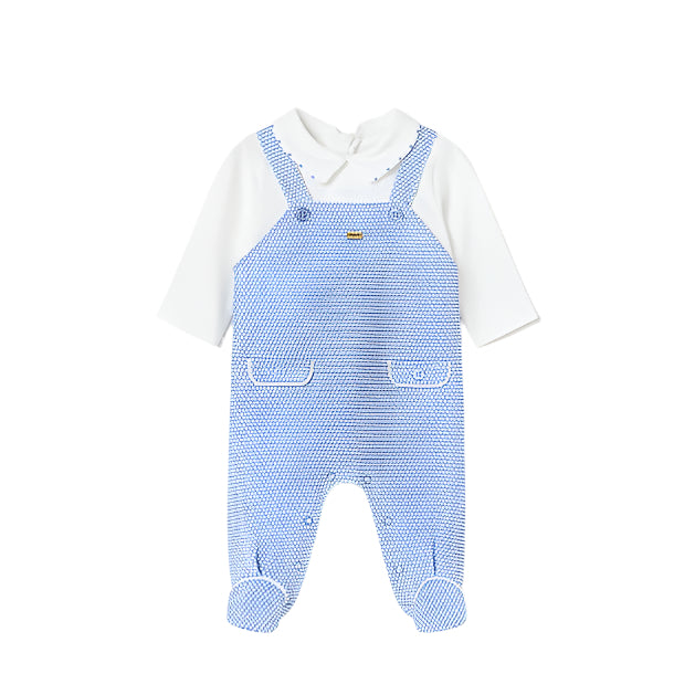 Mayoral Strampler Latzhose langarm Babyboy blau 1616