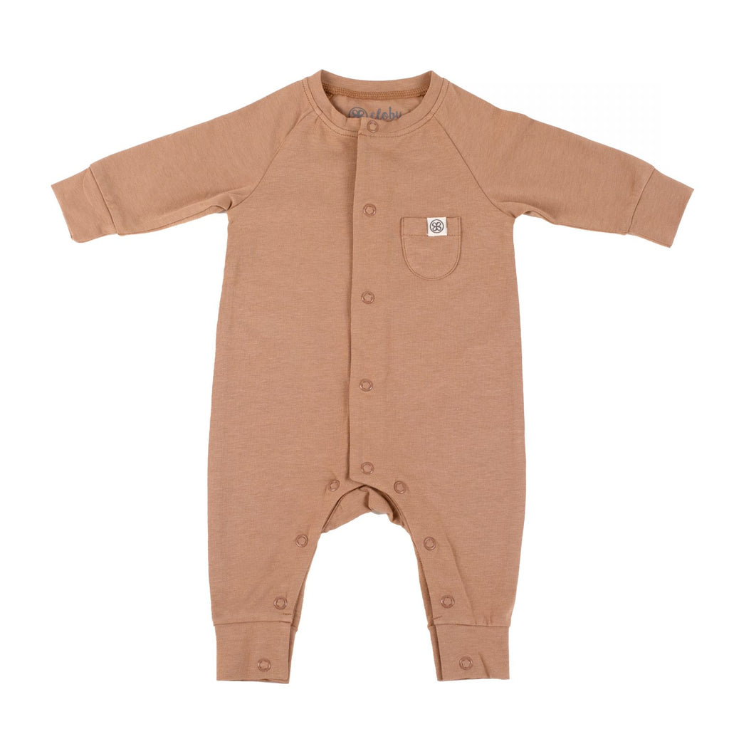 CLOBY - Strampler Overall UPF 50+ Coconut Brown