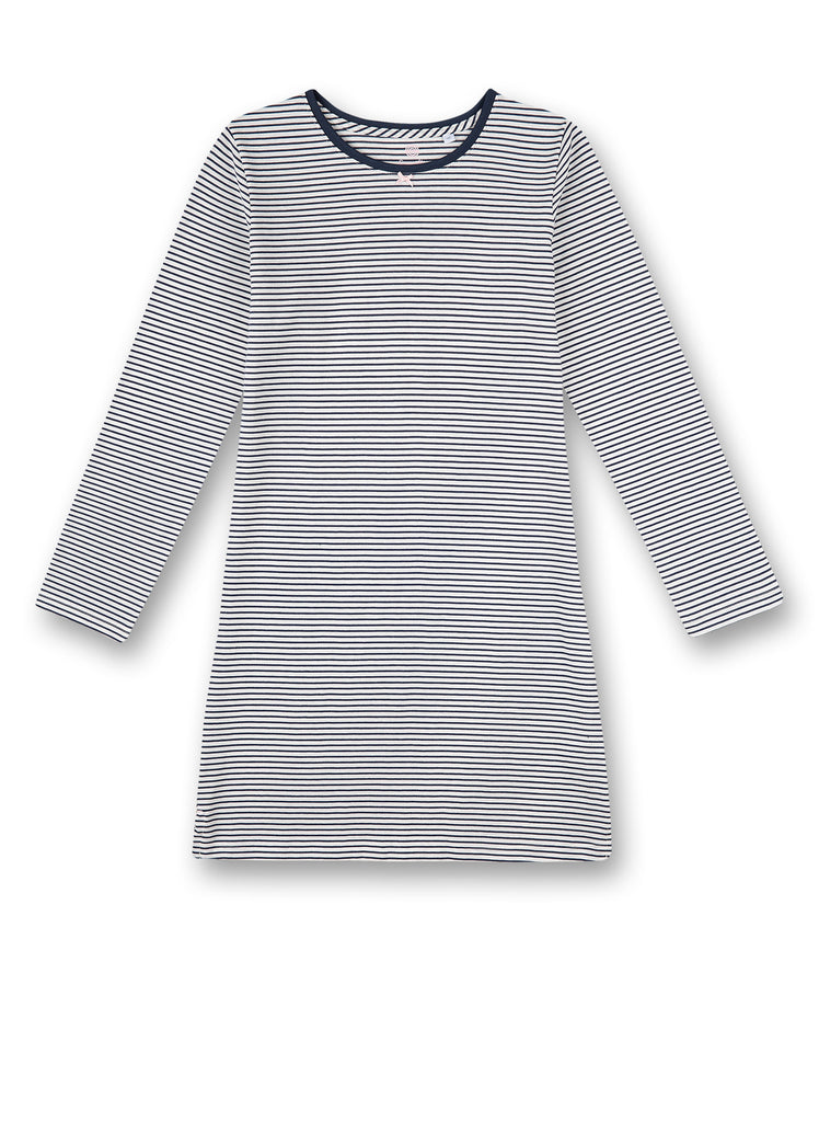 Sanetta Mädchen-Nachthemd Blau Ringel 244932