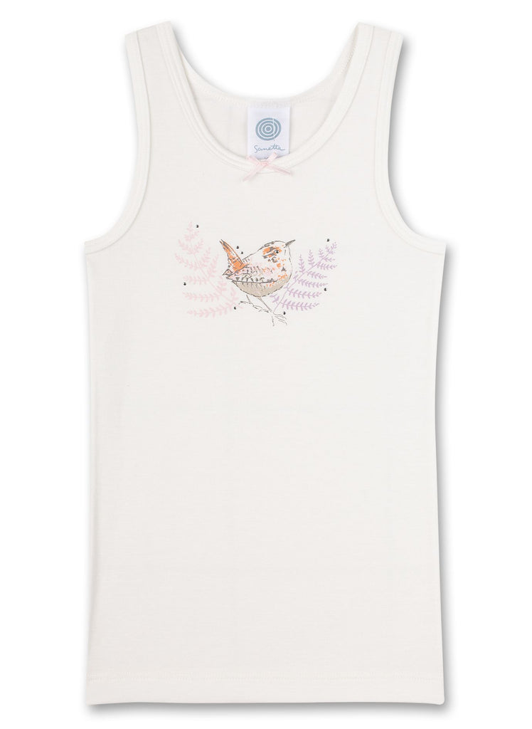 Sanetta Girls Unterhemd Top Offwhite little birdie 335777