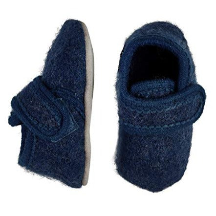 CELAVI - Wolle Hausschuhe / Finken 100% Wolle Dark Navy