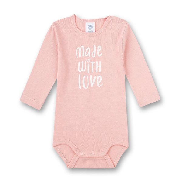 Sanetta Body Bébé Manches Courtes 100% Coton Bio – Imprimé 'I Love Mama' – Doux Et Pratique Pour Nouveau-né