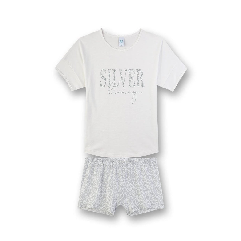 SANETTA - Mädchen Kurz Pyjama Purely Grey offwhite