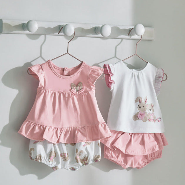 Conjunto de 4 piezas para recién nacido Mayoral confeccionado en Better Cotton 1610 061 rosa bebé