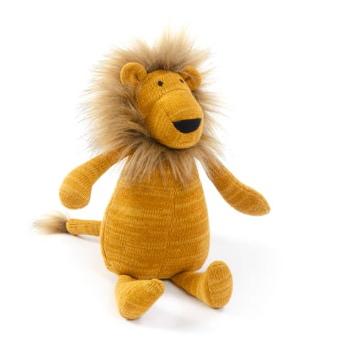SMALLSTUFF - Strick Kuscheltier Löwe mit Mähne Gelb