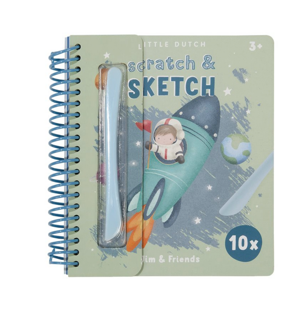 Little Dutch Scratchbuch kratzen und zeichnen Buch Jim & Friends 125520
