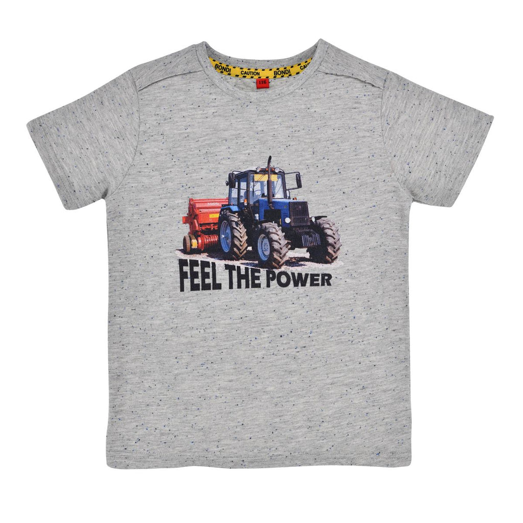 Bondi Garçons T-Shirt Feel the Power 33211 196 gris-mélange