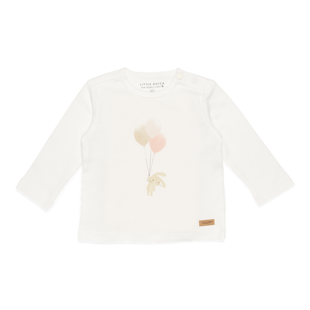 LITTLE DUTCH - Long-sleeved T-shirt with rabbit and balloon