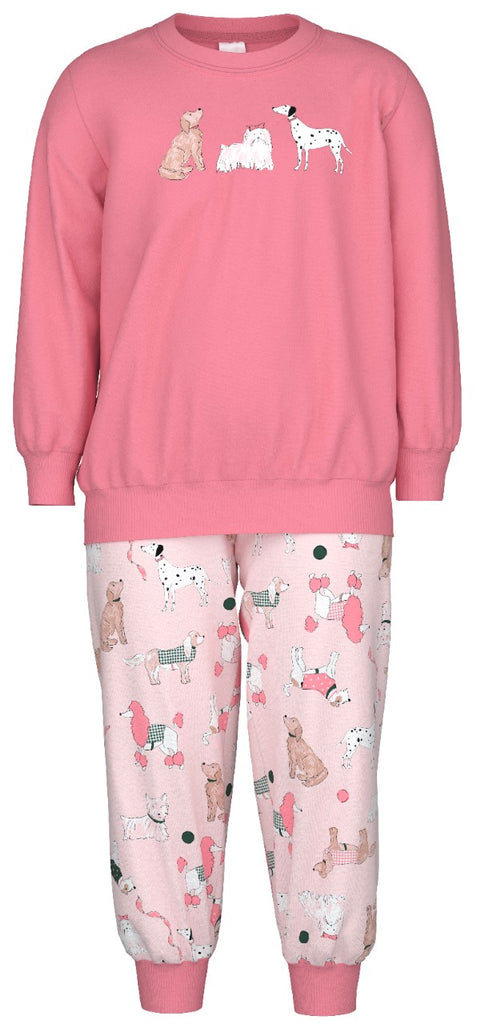 Pijama niña calida con perritos