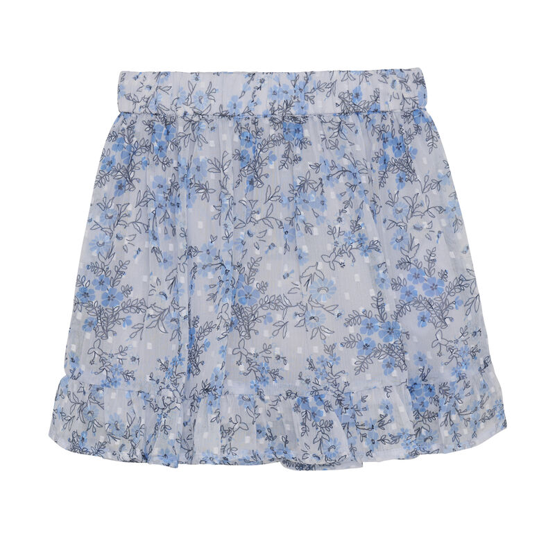 Creamie Girls skirt with floral pattern 840636 7749 xenon blue