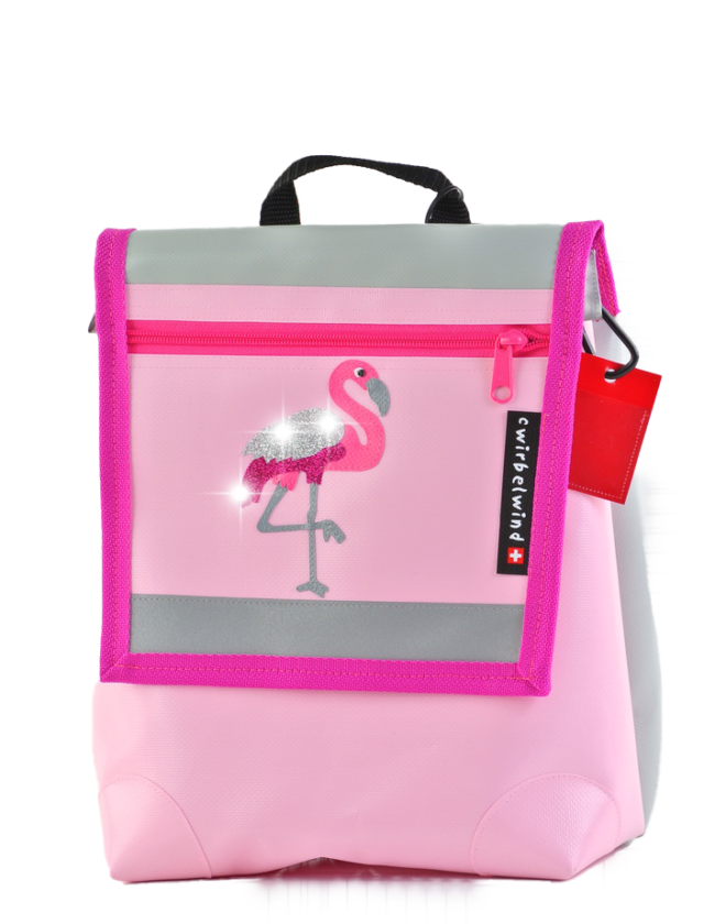 Cwirbelwind Kinderrucksack Flamingo Glitzer