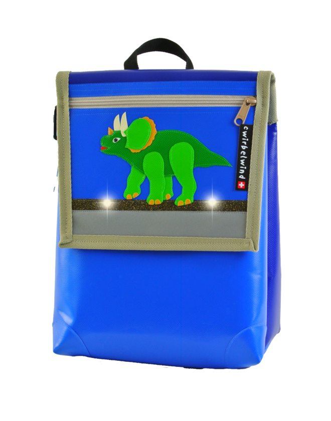 Cwirbelwind Kinderrucksack Triceratops Glitzer