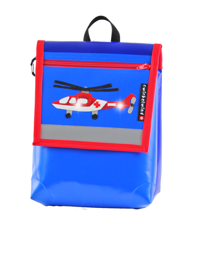 Cwirbelwind Kinderrucksack Rettungsheli Glitzer