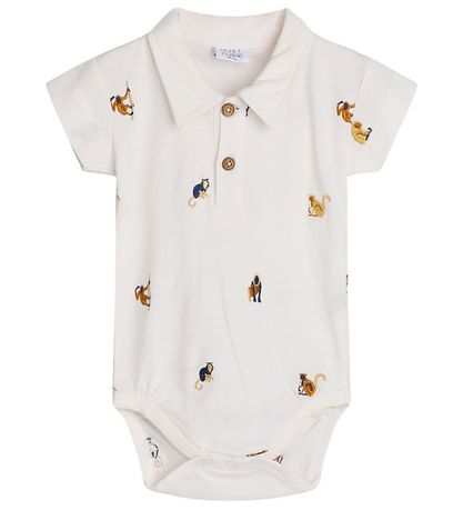 HUST & CLAIRE - Baby Polo Body Bio Baumwolle Monkeys