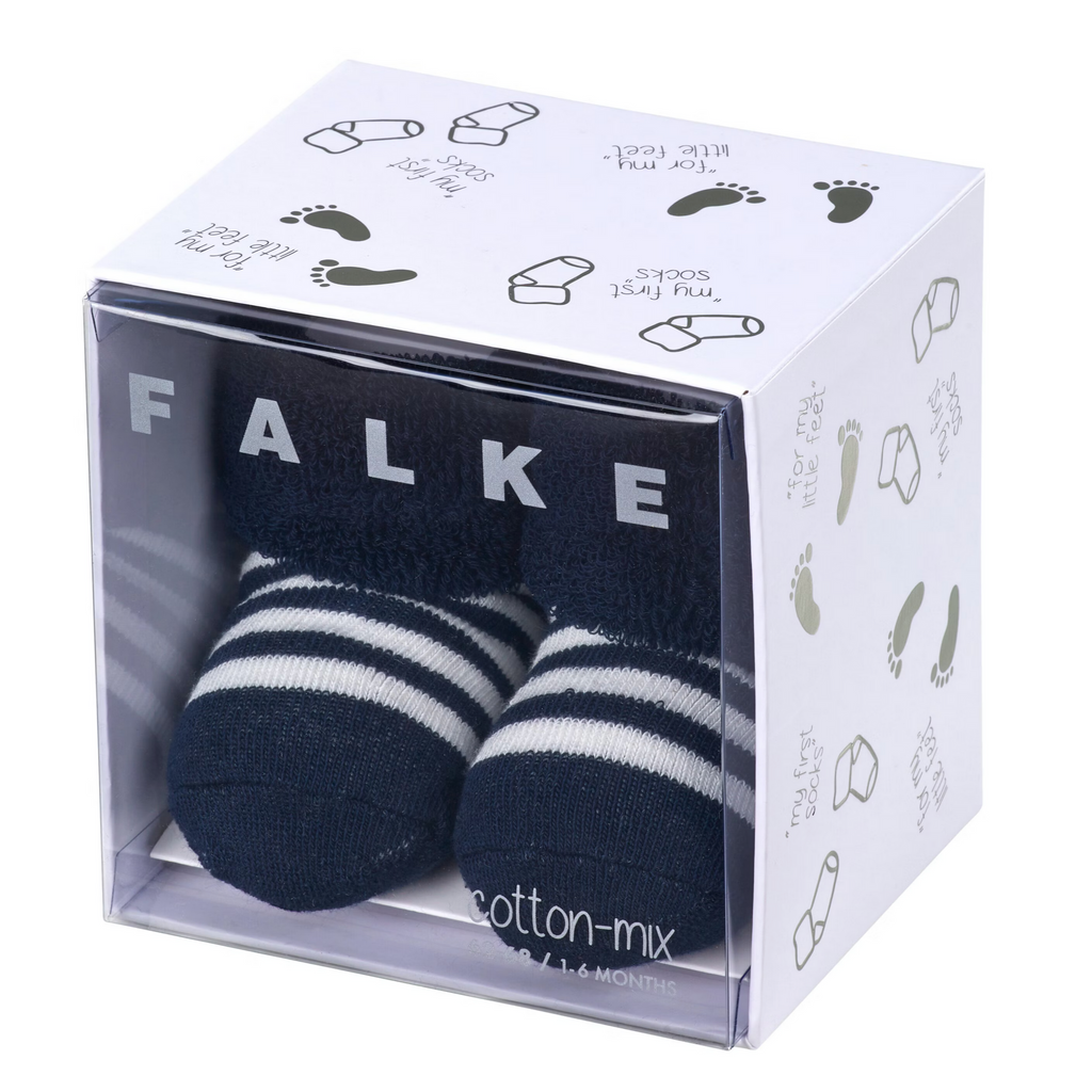 Calcetines de bebé Falke caja regalo primicias rayas azules 10040 6120