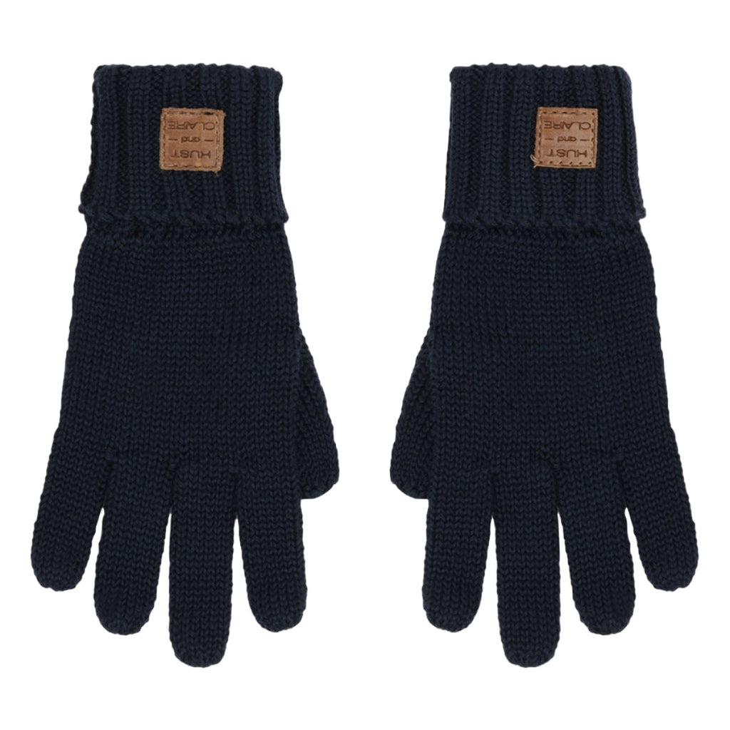 Hust_Fingerhandschuhe_Merinowolle_HCFesto_Navy_blue_52449