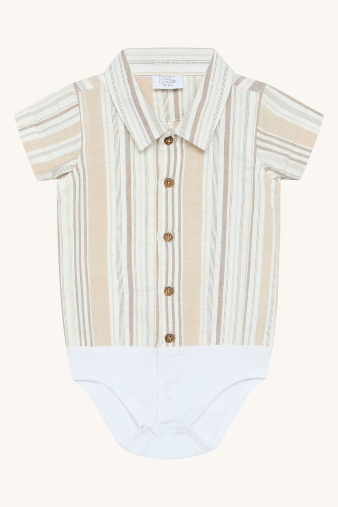 Body camicia da neonato Hust & Claire Birge 31033 3525 sabbia
