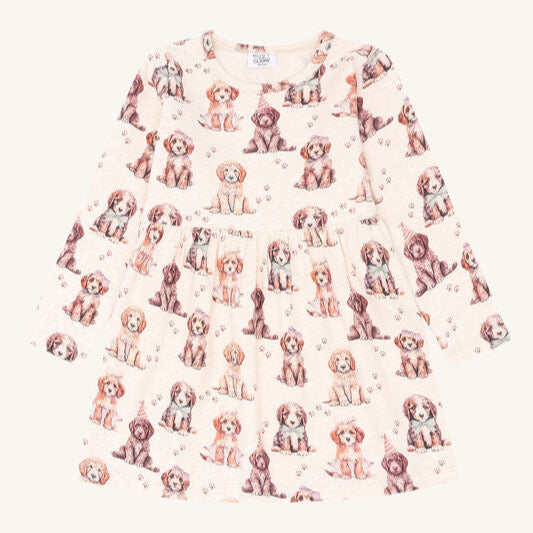 Hust & Claire Kleid mit Hundeprint HCDonna 12320 whisper melange 1262