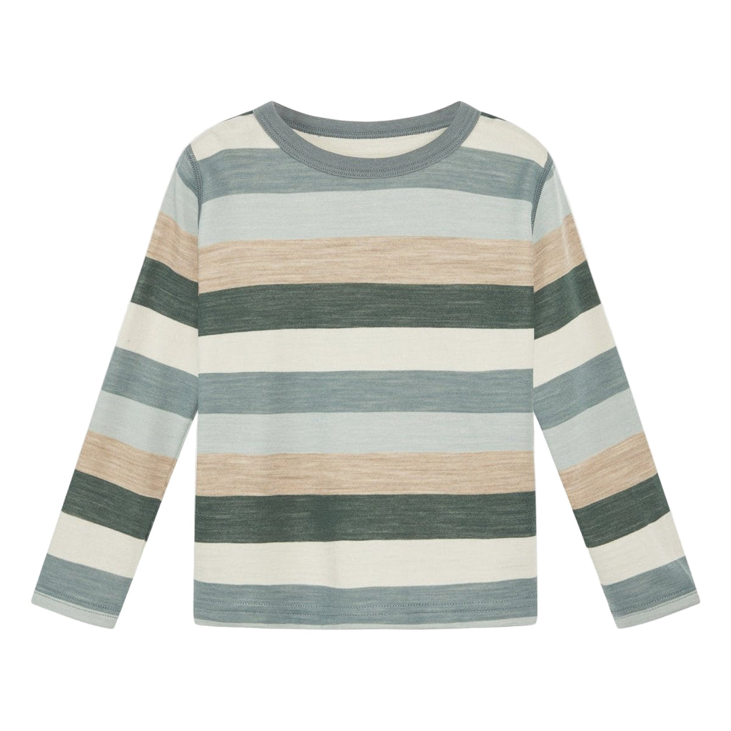 Hust & Claire Langarmshirt HCAbba gestreift aus Merinowolle und Bambus 21539 3416 jade green
