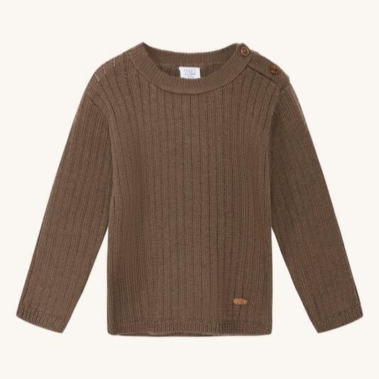 Hust & Claire Pullover Merinowolle HCPil 44229 coffee 3298