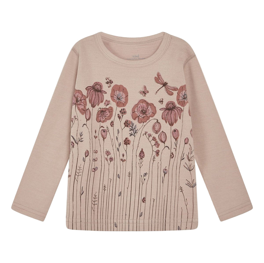 Hust & Claire langarmshirt HCAbba aus Merinowolle und Bambus mit Blumenprint 21542 3750 rose cloud